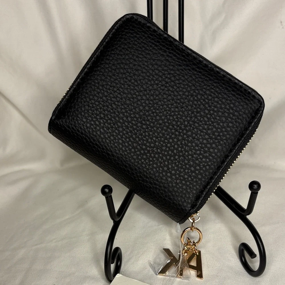 Anne Klein Black Zip Around Wallet - Picture 4 of 12